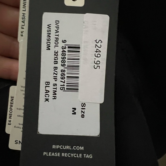 Rip Curl Dawn Patrol Wet Suit 3/2 Thickness brand new never worn - Picture 5 of 6